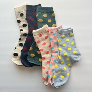 Polka dots Socks Set 6 pcs